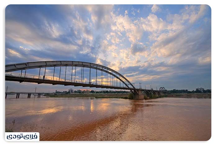 مسیر دسترسی به پل سفید اهواز