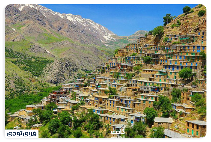 جاهای دیدنی کردستان روستای اورامان تخت | بهشتی در کردستان