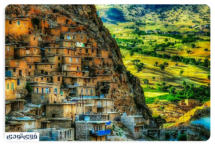 جاهای دیدنی کردستان روستای پالنگان | روستای سنگی کردستان