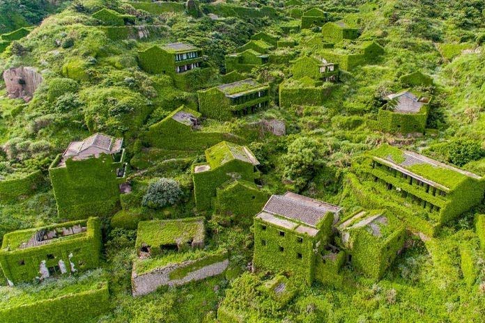 جذاب ترین بناهای متروکه جهان روستای متروک هوتوان، احیا شده توسط طبیعت