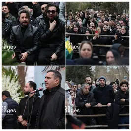 حضور هنرمندان در مراسم خاکسپاری حمید هیراد+ عکس