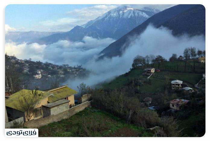 مسیر دسترسی به روستا فشکور