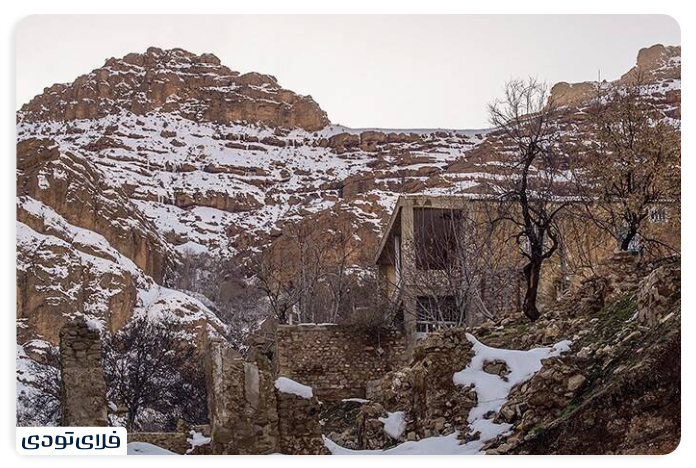 روستای قلات شیراز در زمستان