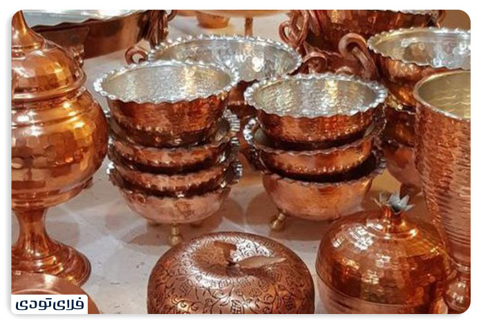 سوغات کاشان محصولات مسی درکاشان