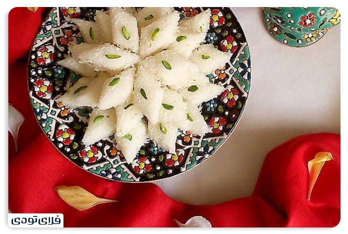 سوغات یزد لوز از سوغاتی های یزد