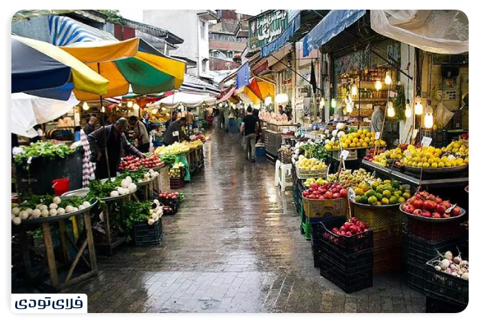 ساحل چمخاله بازار محلی لنگرود